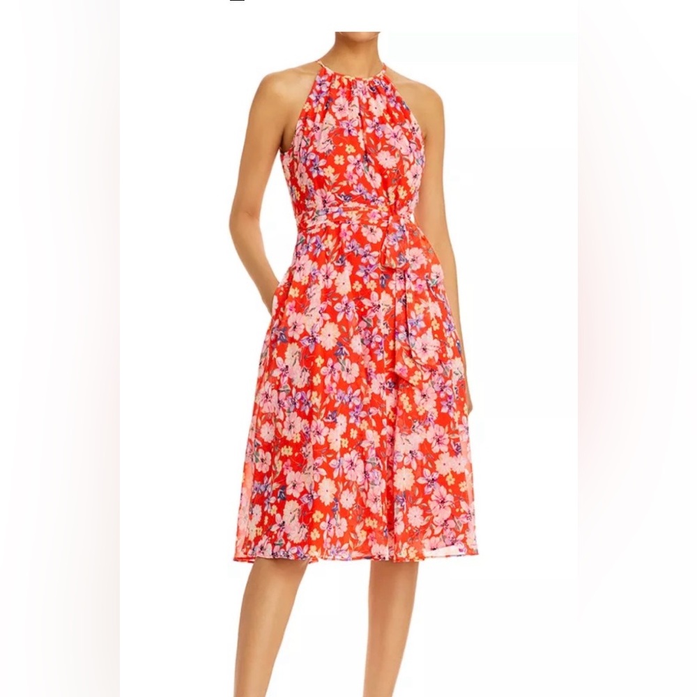 ELIZA J Floral Halter Dress SZ 2